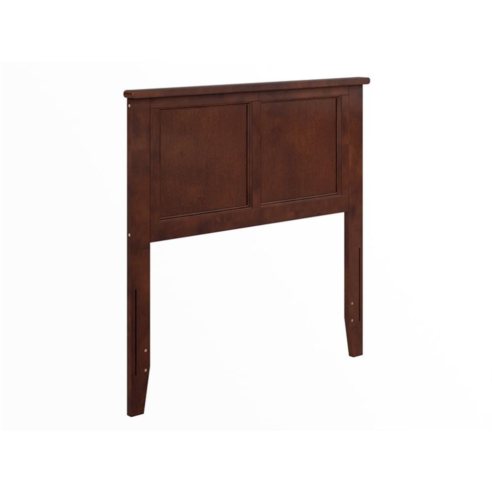 Pemberly Row Madison Twin Solid Wood Panel Headboard in Walnut