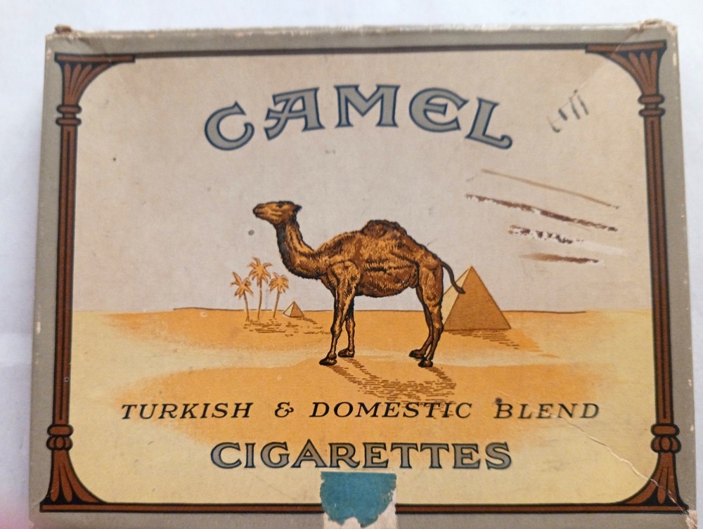 Vintage Empty Camel 50 Cardboard Flip Top Cigarette Pack
