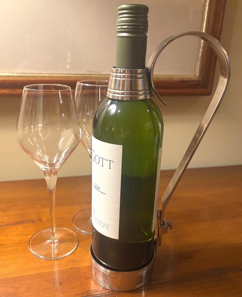 Wine Bottle Handled Holder/Pourer or Sleek Caddy by Global Views, Barware *Read*