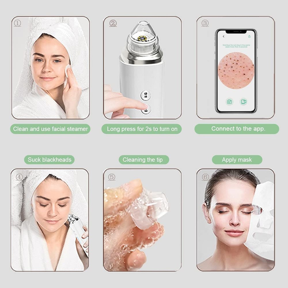 Blackhead Remover Pore Vacuum, 【[FDA Certification] 】 WiFi Visible