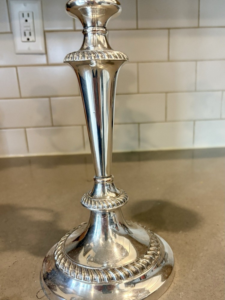 Antique silver candelabra