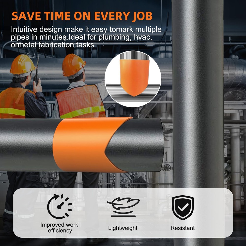 10 Pcs Pipe Saddle Template Cutting Guide Set, Precision Wrap Around Pipe...