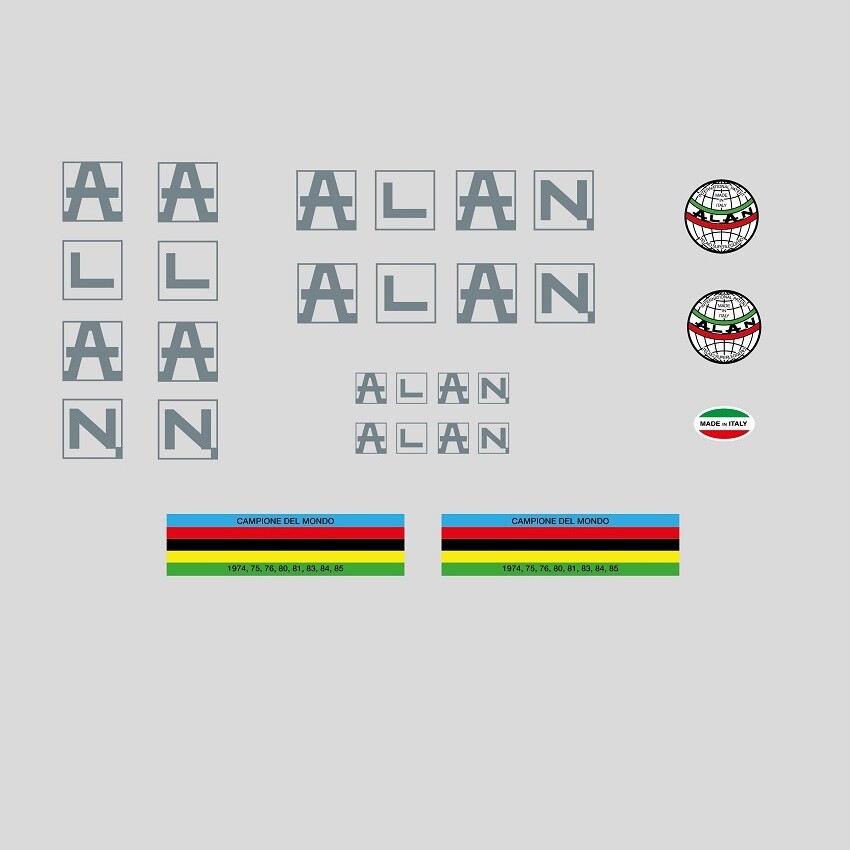 Alan Bicycle Frame Decals - Stickers . n.3