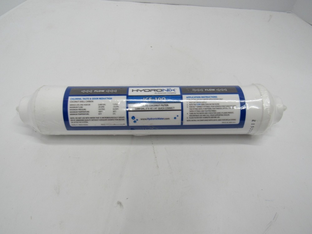 Hydronix ICF-10Q Inline Coconut Carbon Water Filter 1/4 Quick Connect