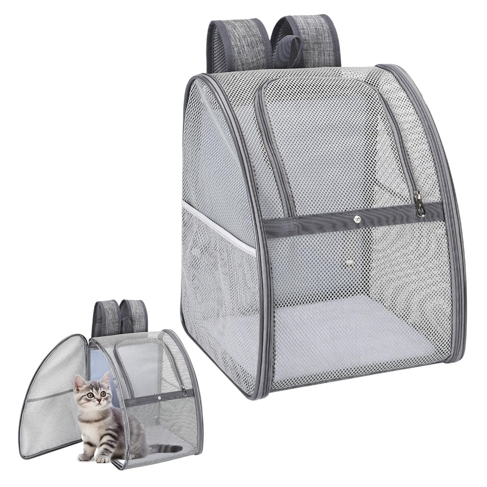 Breathable cat Backpack - Lightweight, Foldable & Escape-Proof Design for Sma...