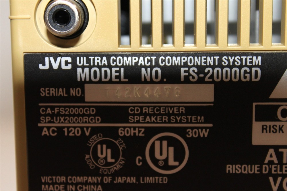 JVC Radio AM/FM CD Ultra Compact Component Audio System FS-2000GD