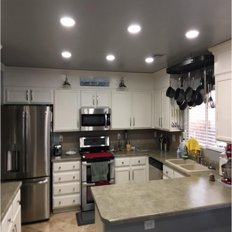 12W 6" LED Recessed Lighting 10 Pack Panel Ceiling Light Ultra-thin Cool White