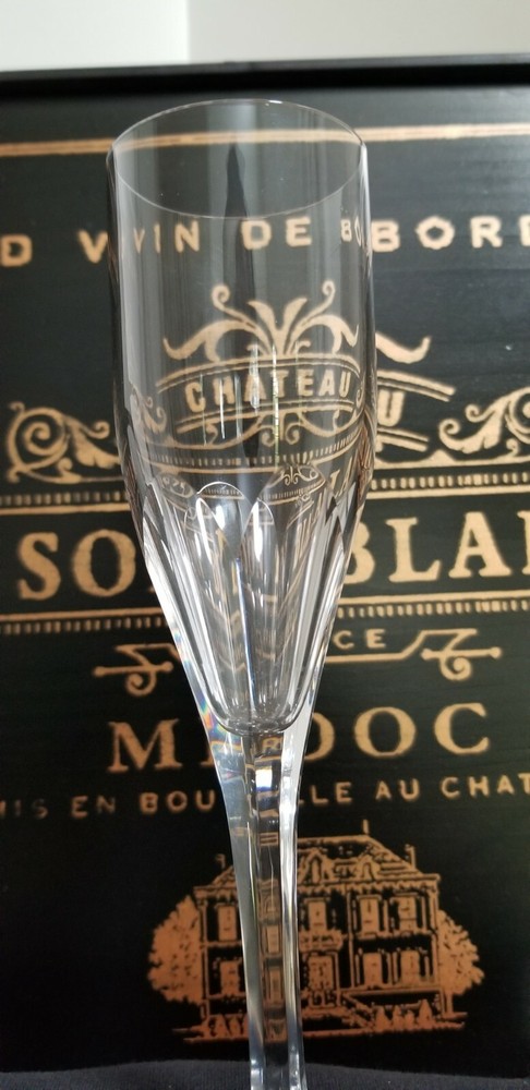Val St Lambert-Champagne Flute Elegance One Single Piece Panel 8 1/4x2 - NICE!