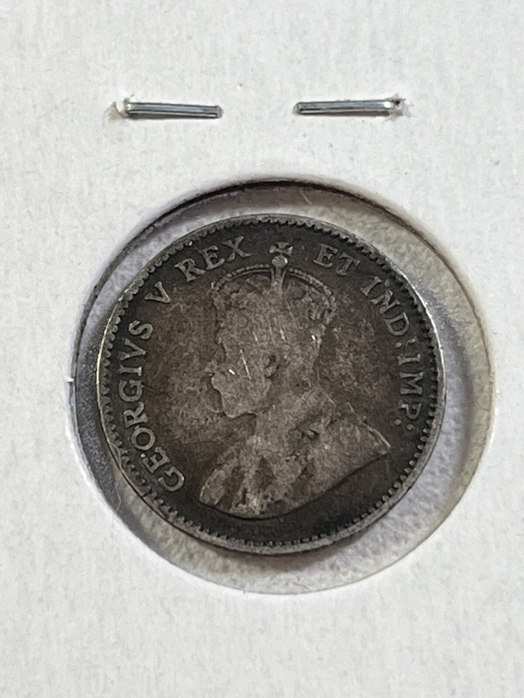 1911 Canada 5 Cents Small Silver Coin