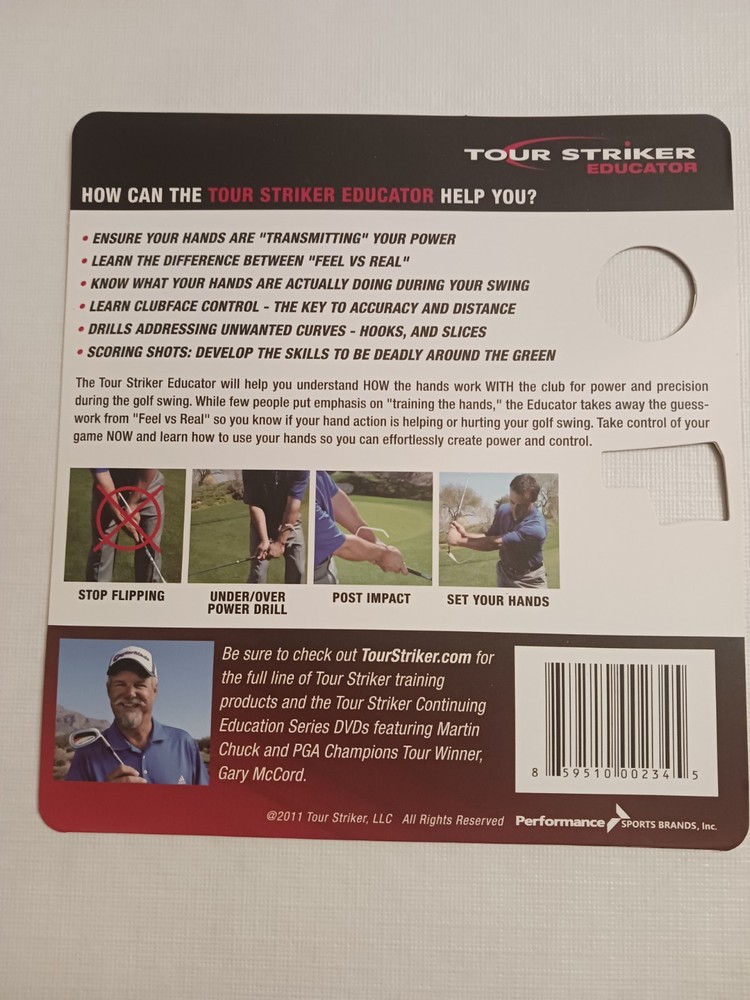 Tour Striker Educator Golf Training Aid Tool Martin Chuck - Open Package