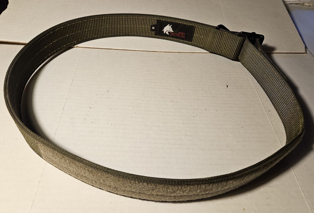 Wolf Tactical Belt 1 3/4" width Size Medium Green Excellent
