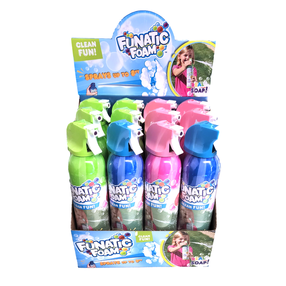 Funatic Foam Spray Clean Fun! Real Soap (12 Pack Assorted)