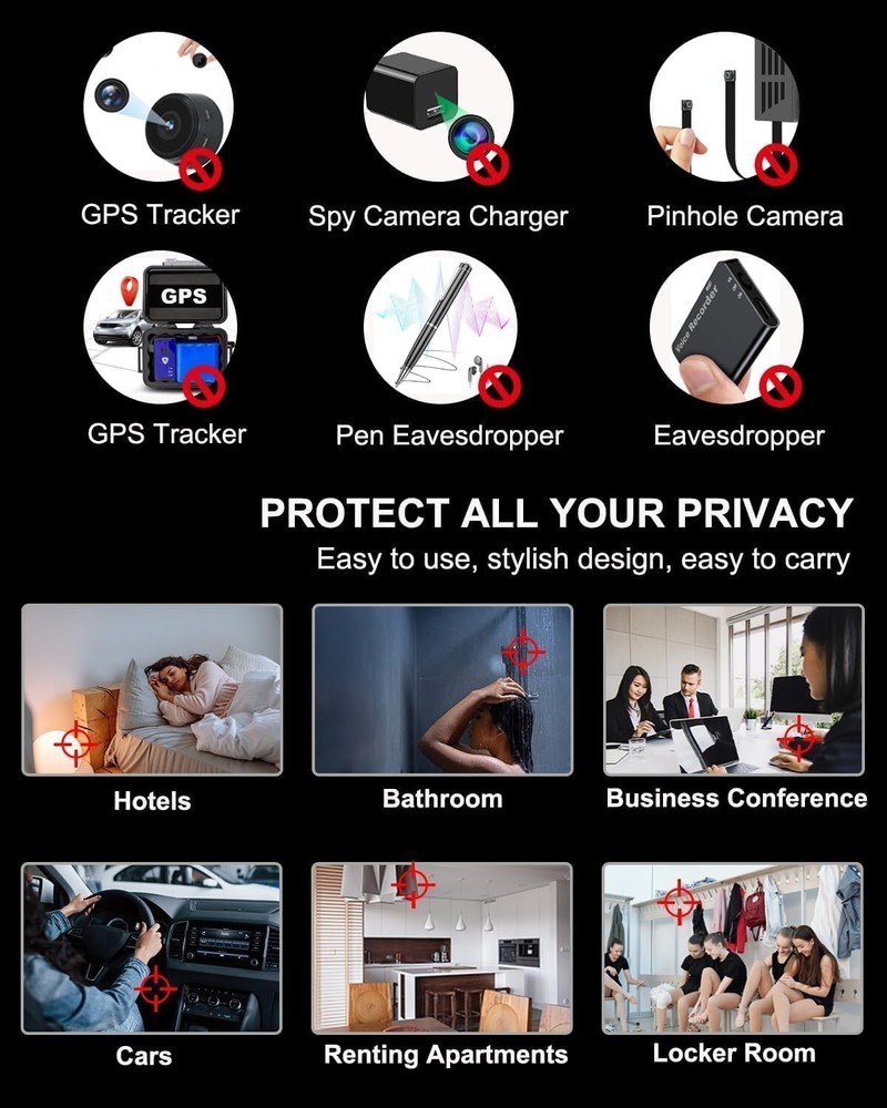 YPMEW Camera Detectors X10 Pro, Accurate Camera/ Bug Sweeper