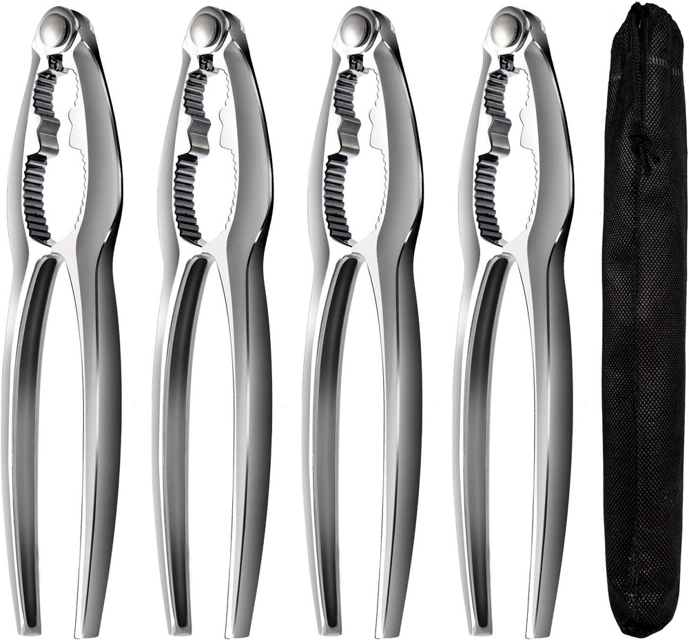 Crab Leg Crackers and Tools, 4 Pack Shellfish and Lobster Crackers