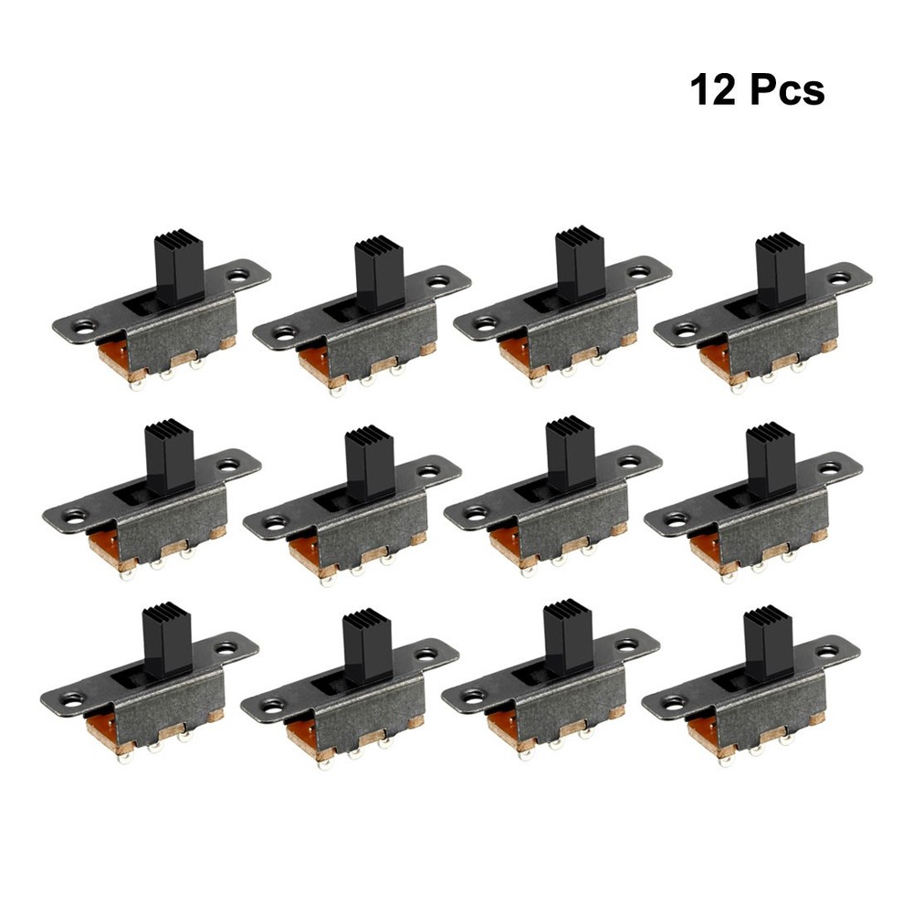 12pcs. 6mm Vertical Slide Switch SPDT 3 Terminal PCB Panel Hitch