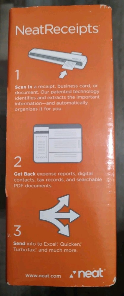 NeatReceipts Mobile Document Scanner Digital Filing System USB PC/Mac Missing CD