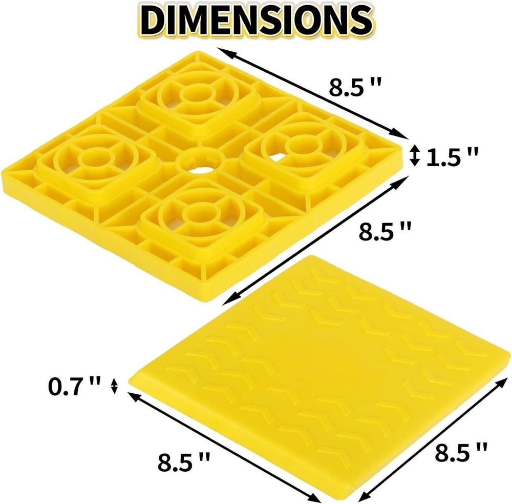 12 Pack RV Leveling Blocks Stackable Jack Blocks Interlocking Leveling Pads