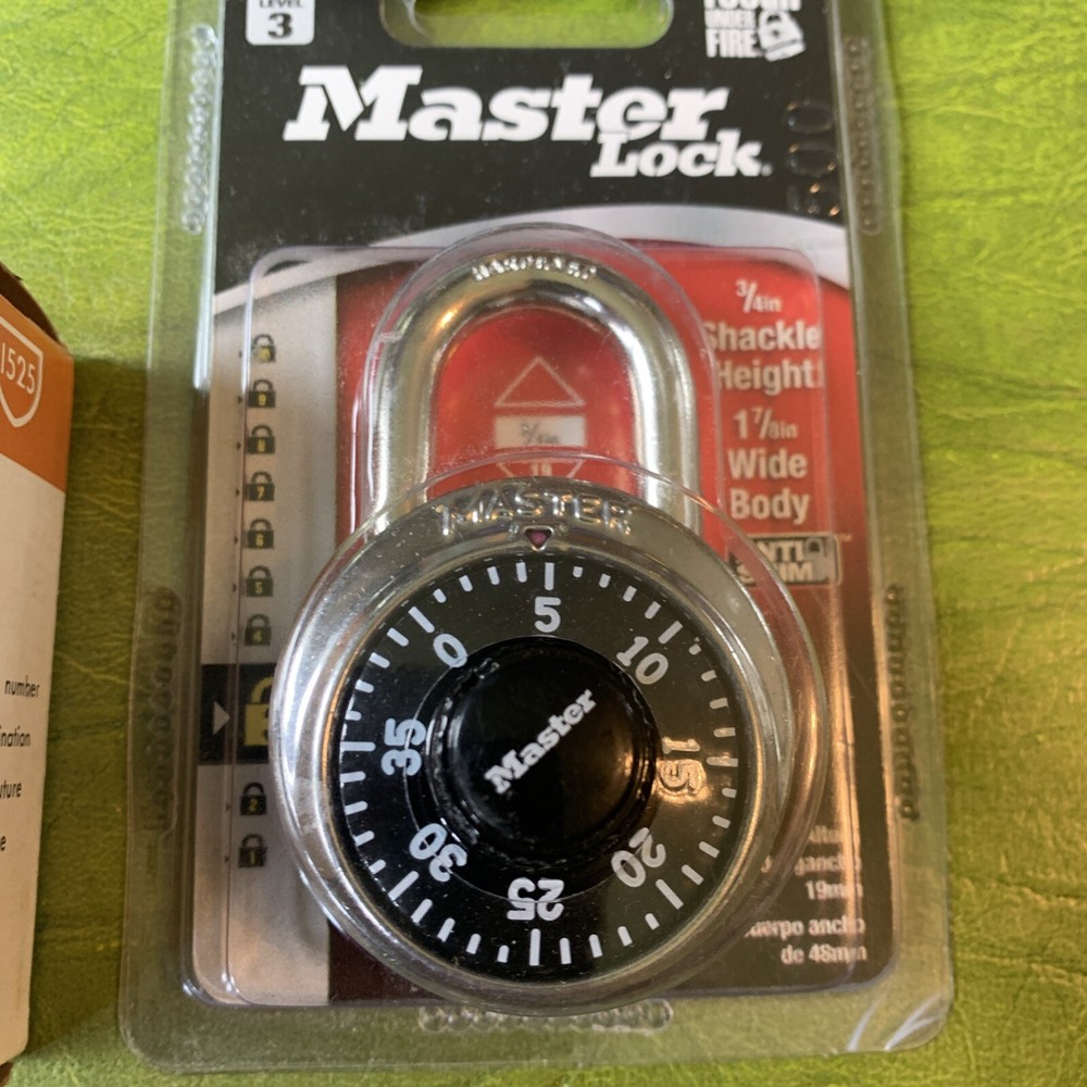 NOS Milwaukee Wisconsin Master Locks Padlock Combination Dial In Box Package 2