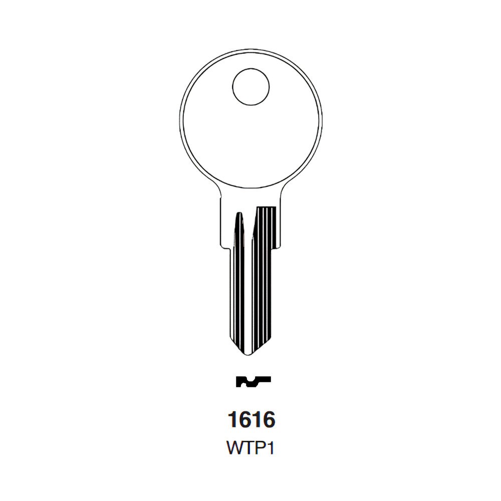 WTP1 / 1616 Key Blank Nickel