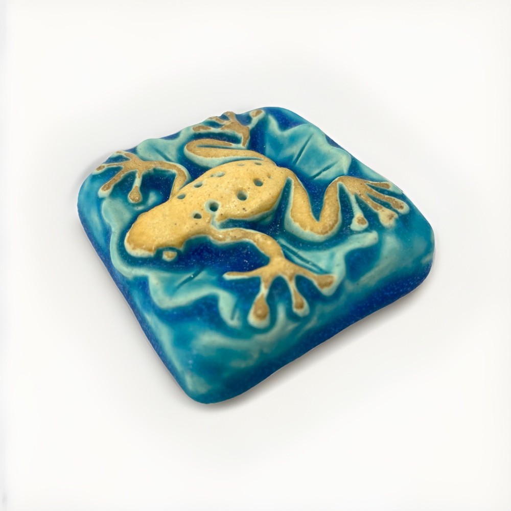 Tree Frog 2x2” Ceramic Art Tile By Gretchen Kramp