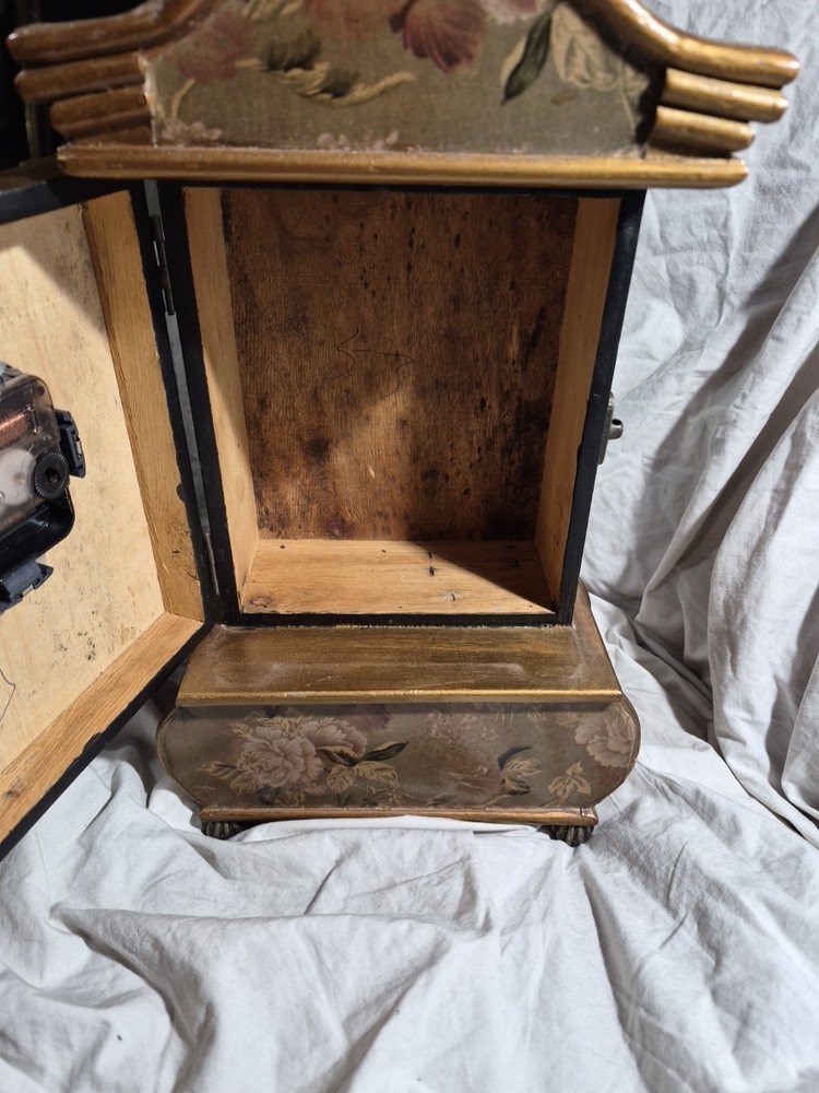 Hand Crafted Quartz Clock With Storage Compartment