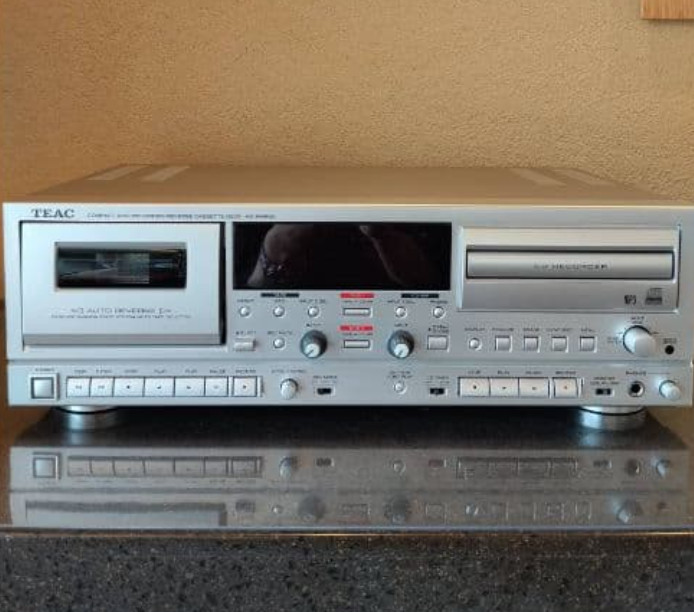 TEAC AD-RW950 CD Recorder Cassette Deck w/ Cable Tested Works