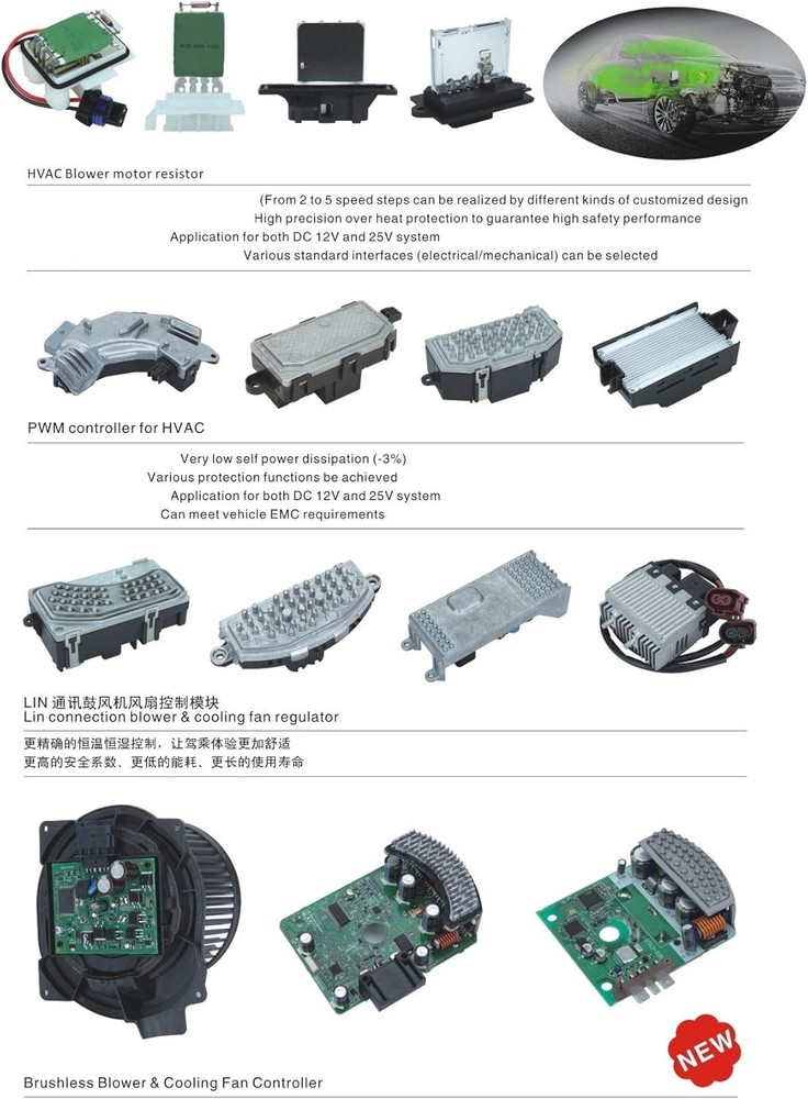 Front Fan Motor Resistance Control Module for 1996-2005 Models
