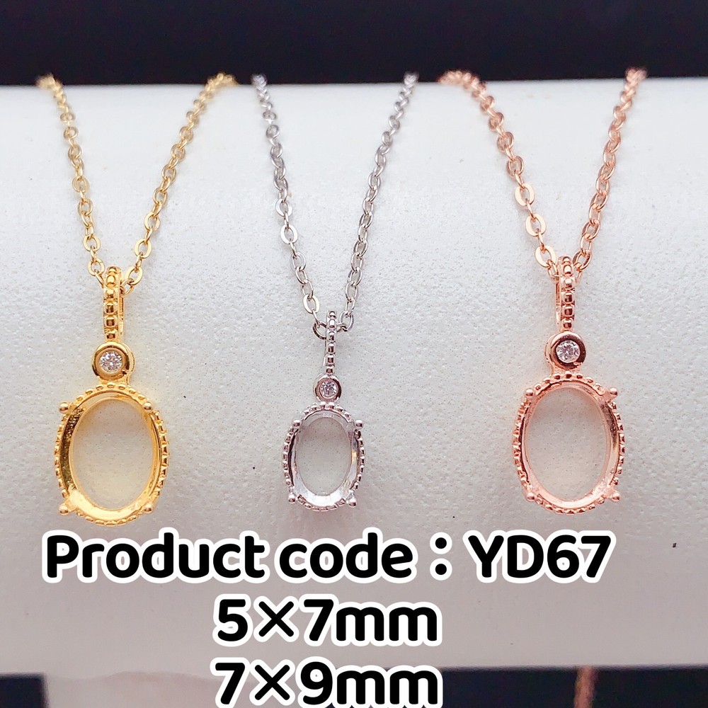 Silver 925 pendant empty setting, DIY blank setting YD67