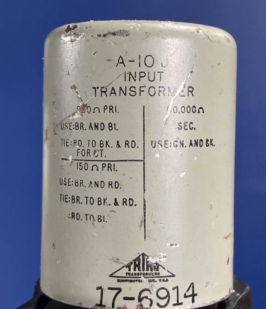 TRIAD A-10J Audio Input Transformer, Tested & Working - Rare -