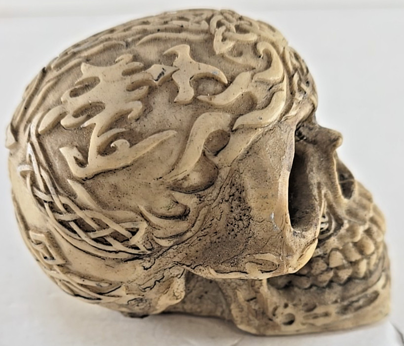 Resin Celtic Skull about 3"x3"