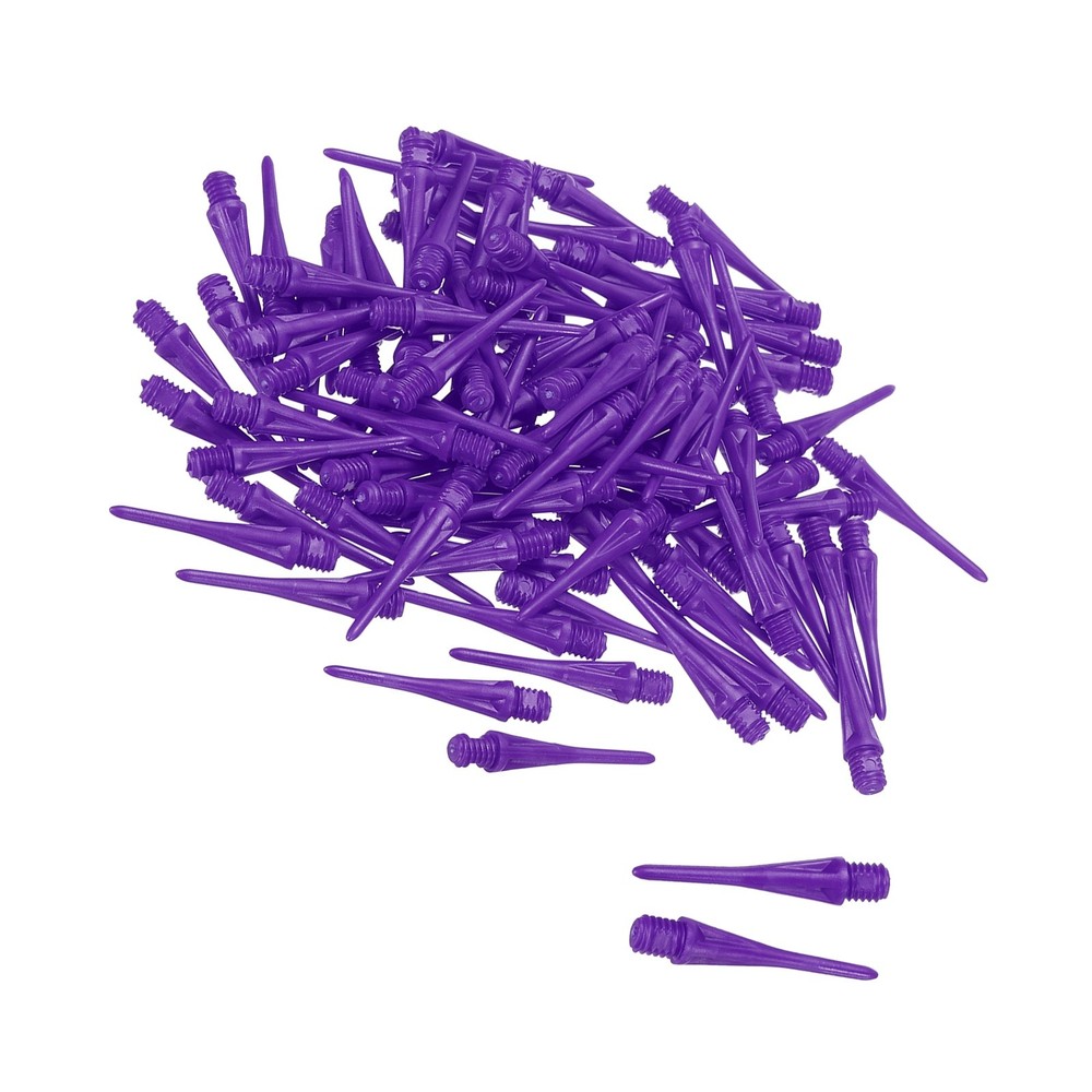 60X Plastic Dart Tips 2BA Thread Soft Dart Tips Plastic Tip Purple