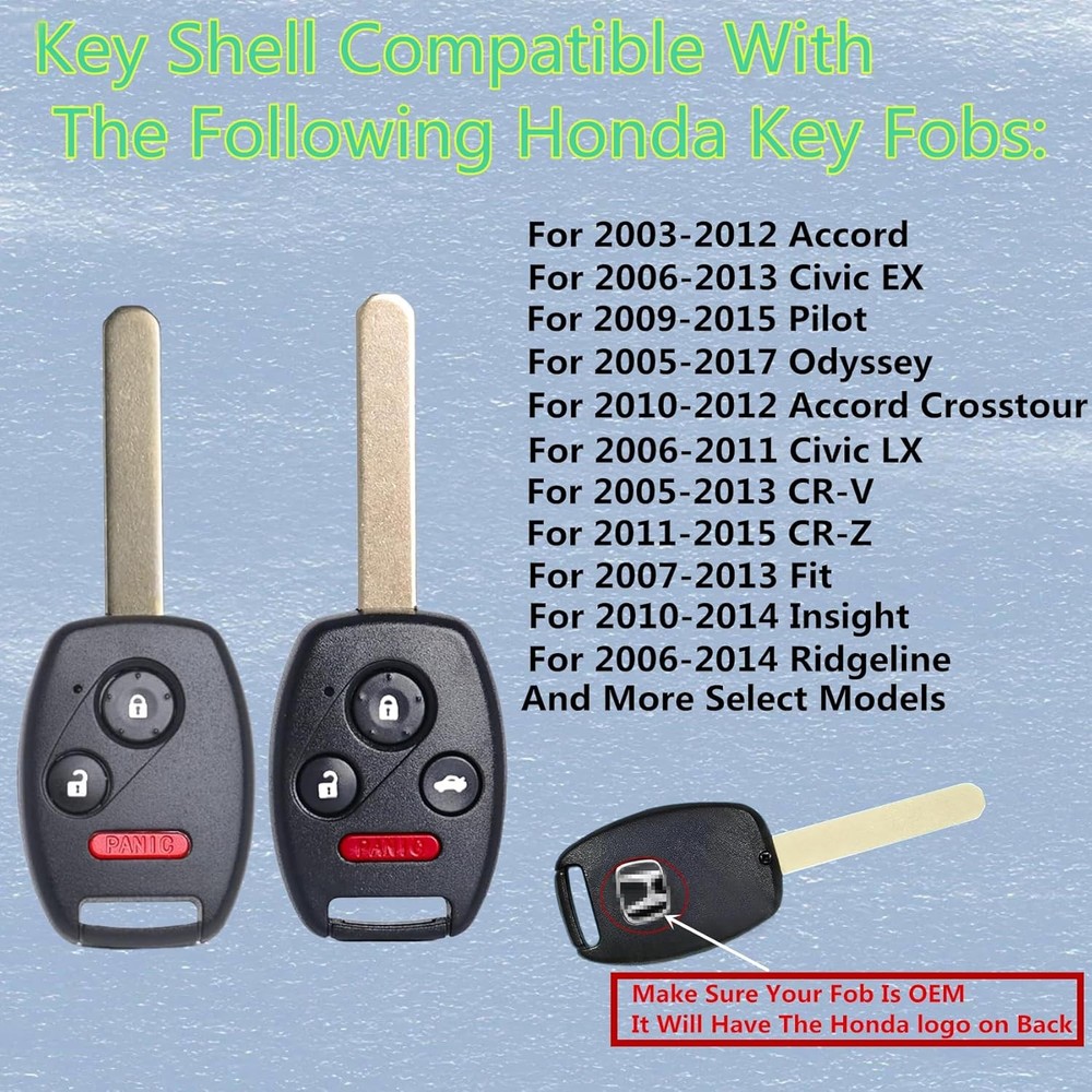 Car Key Fob Replacement Shell Case
