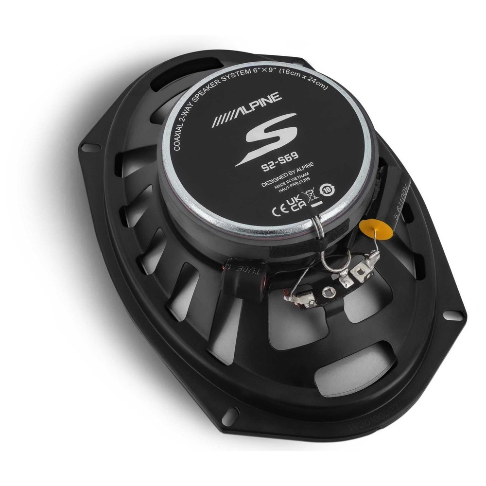 Alpine S2-A36F Amp, S2-S69 6x9" Coaxial & Grill Bundle
