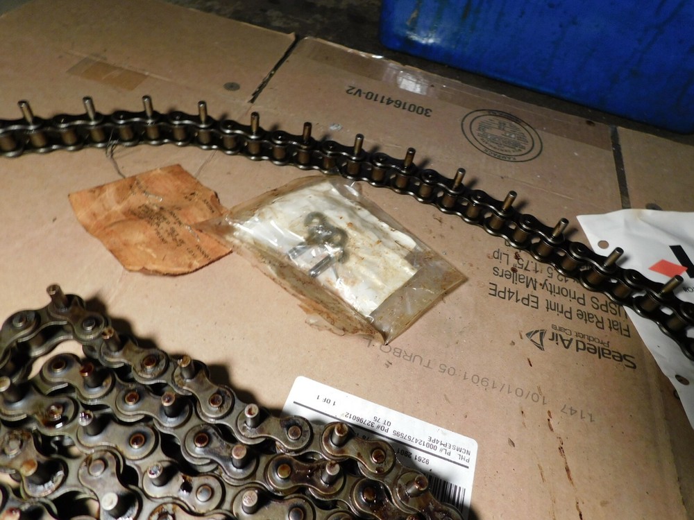 Matched Pair (2) Diamond Roller Chain Machine & Conveyer Gearing Drive Chain