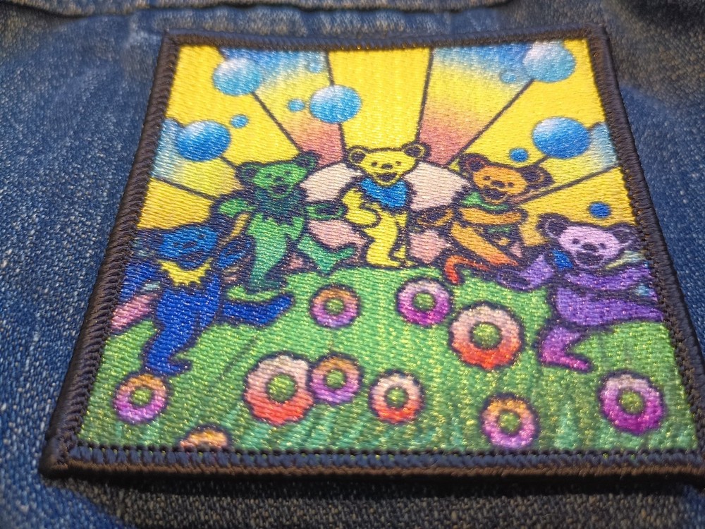 Grateful Dead Utopia Dancing Bears 3 Inch Iron On Patch