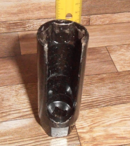 3-1/2" Tall Painted Metal Open Side Deep Well Socket~Unknown Maker /Socket Size