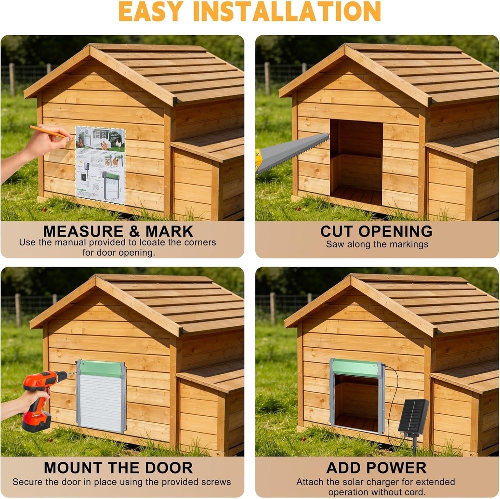 Automatic Chicken Coop Door Solar: Automatic Chicken Door - Solar