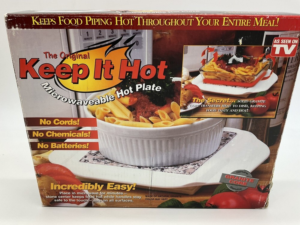 Keep it hot microwaveable Hot Plate, granite core