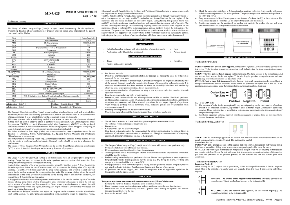 [25 Pack] 14 Panel Drug Test Cups, with Pregnancy Detection