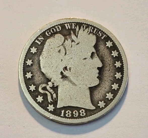 1898 O Barber Silver Half Dollar