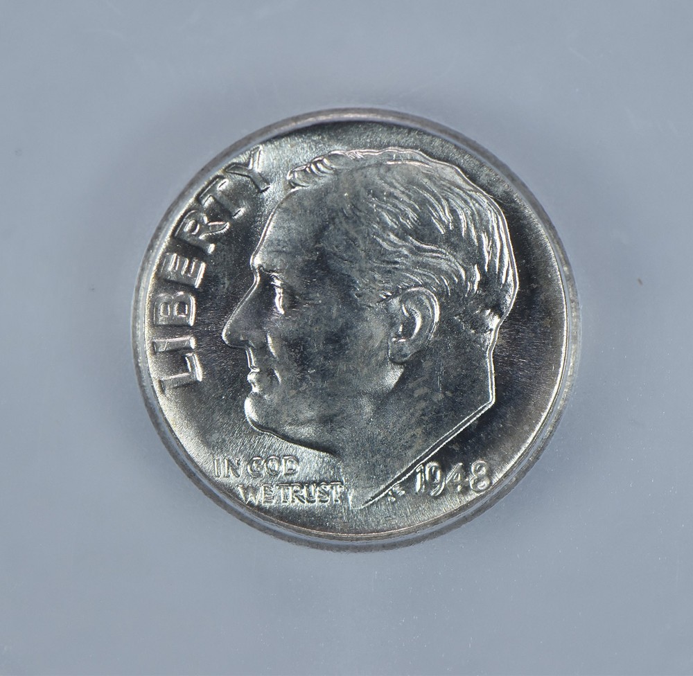 1948 Roosevelt Dime MS66 FB ICG