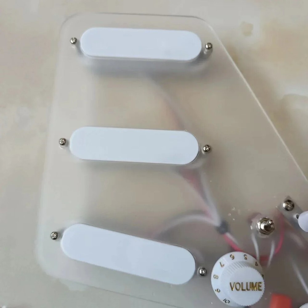 SSS Clear guitar pickguard, Active single coil Active pickups 5-way switch ST