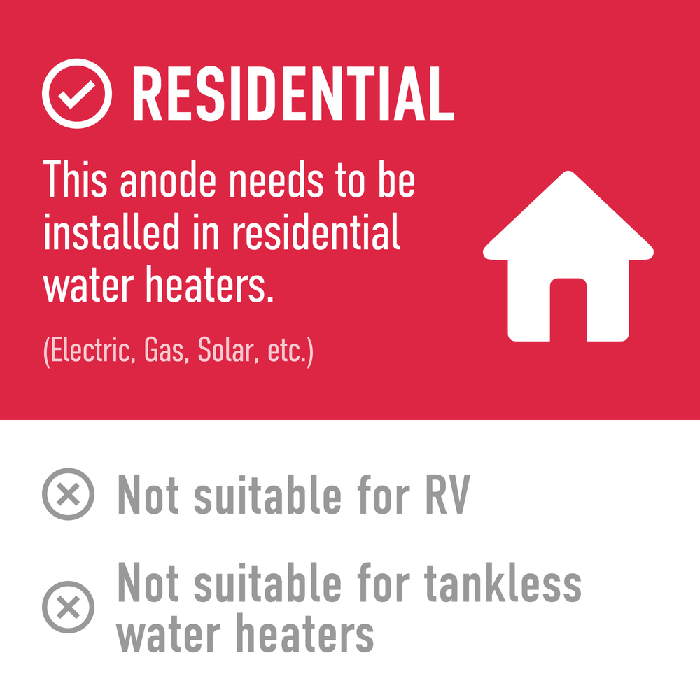 AR103 Segmented Magnesium Hex Plug Anode Rod (.750″ x 3/4″ x 44″)