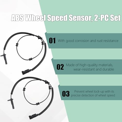 Front & Rear ABS Wheel Speed Sensor Compatible with Ram 1500 2013-2018, Ram