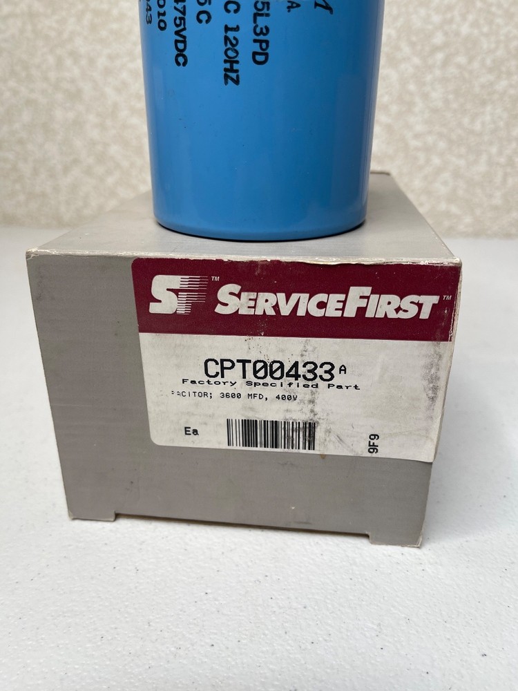 Trane Serive First CPT00433 Capacitor 3600 MFD 400V