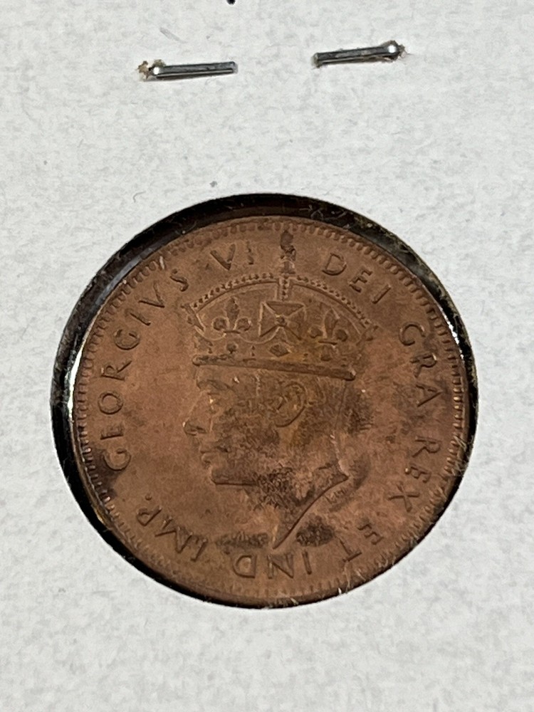 1941-C Newfoundland 1 Cent Coin Cleaned