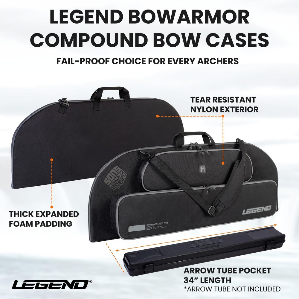 Bowarmor Soft Compound Bow Case - Lightweight Youth Bow Bag, Archery Case with