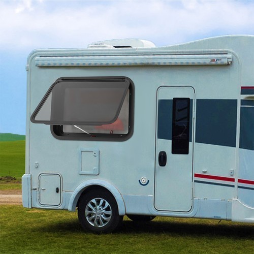 RV Exit Window Push Out Glass Camper Window Venting Window Rectangular 30-40°