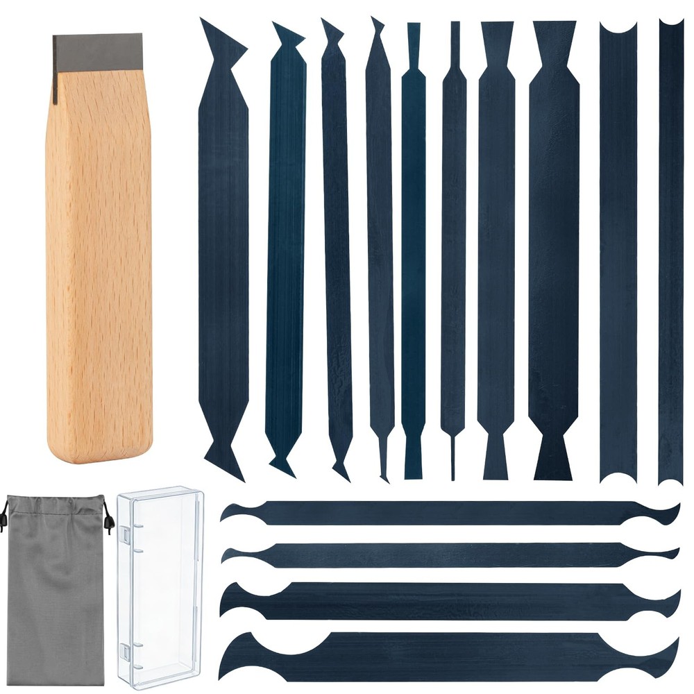 15PCS Cabinet Scraper Card & Burnisher Tool Set