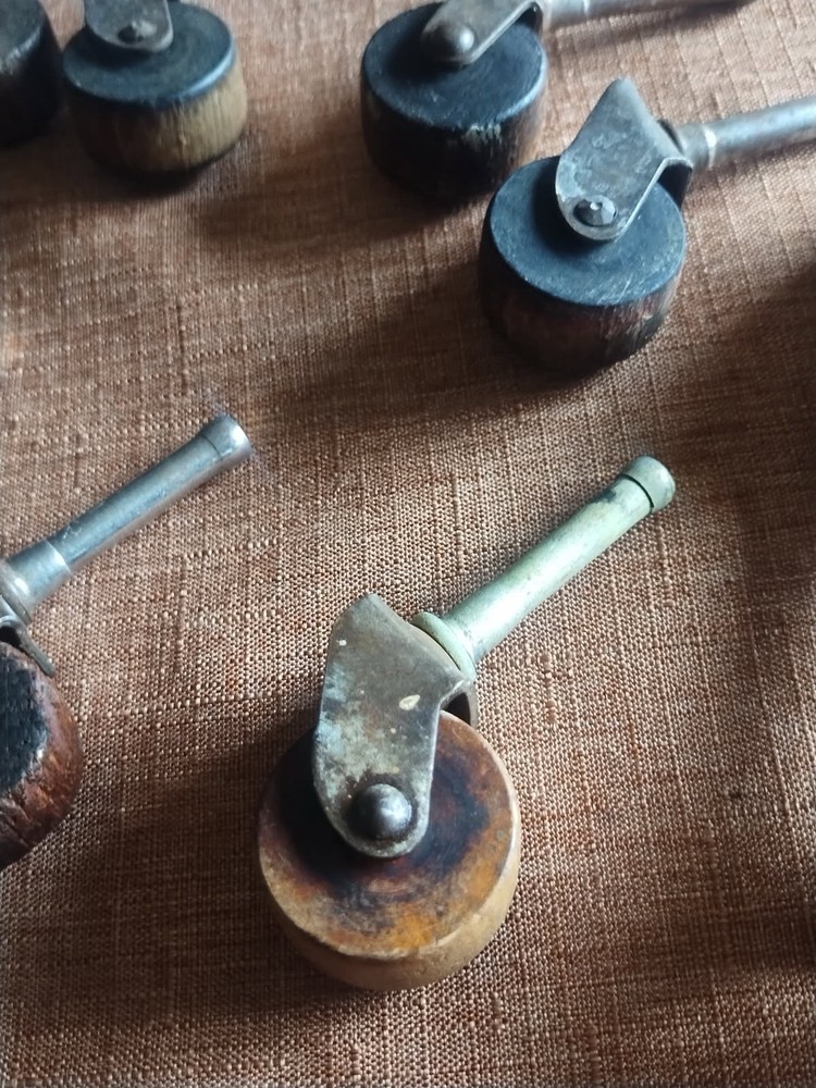 Vintage wooden Castor Wheels